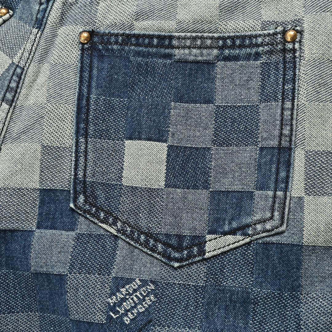 Louis Vuitton 24ss Mosaic Checkerboard Jeans