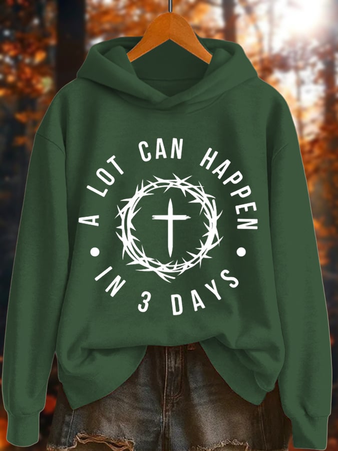 🔥Hot Sale Picks 🔥Women's A Lot Can Happen In 3 Days Print Sweatshirt