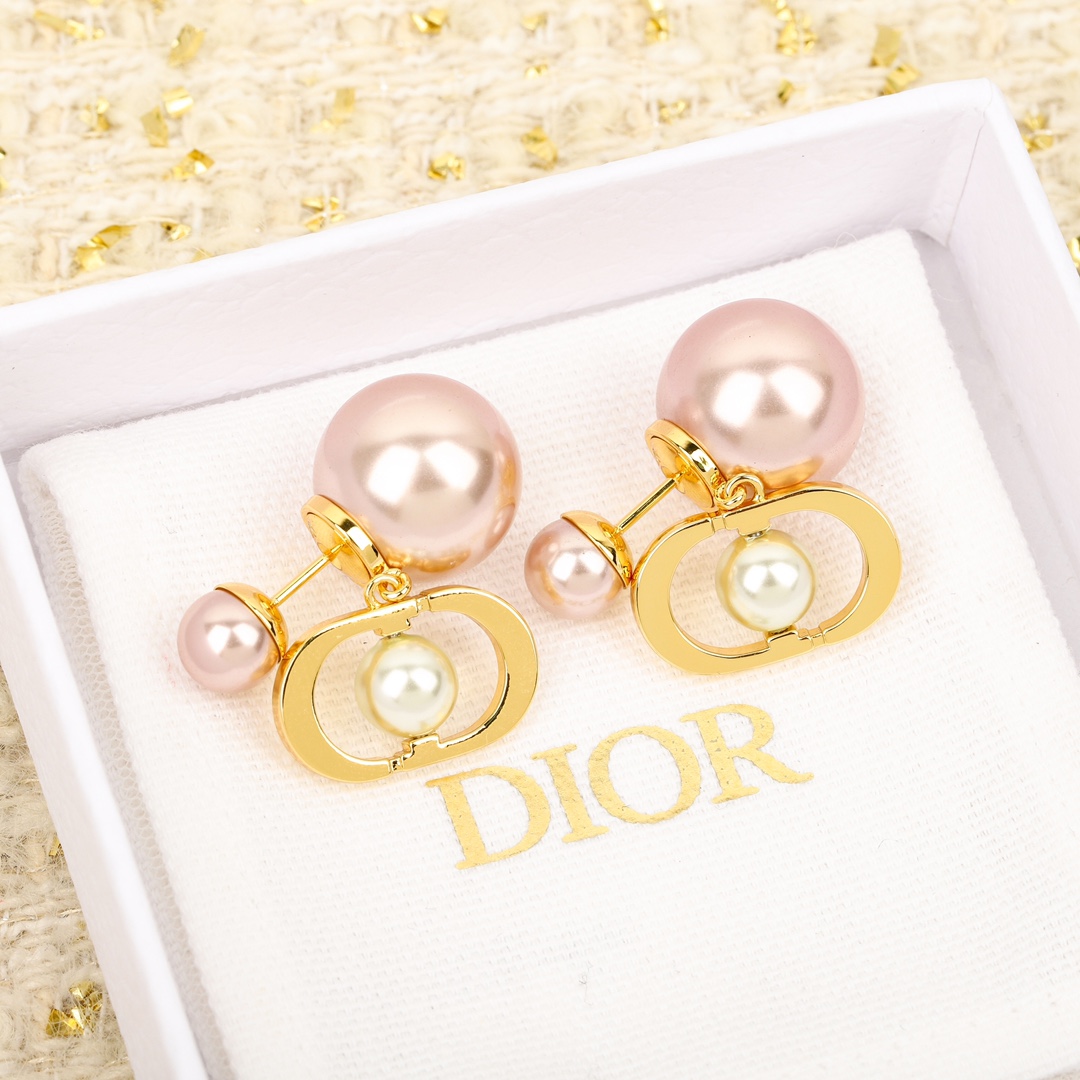 Dior CD Pearl Earrings