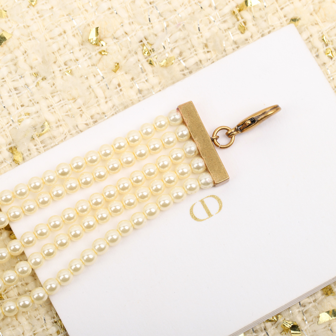 Dior 5-layer chain pearl necklace
