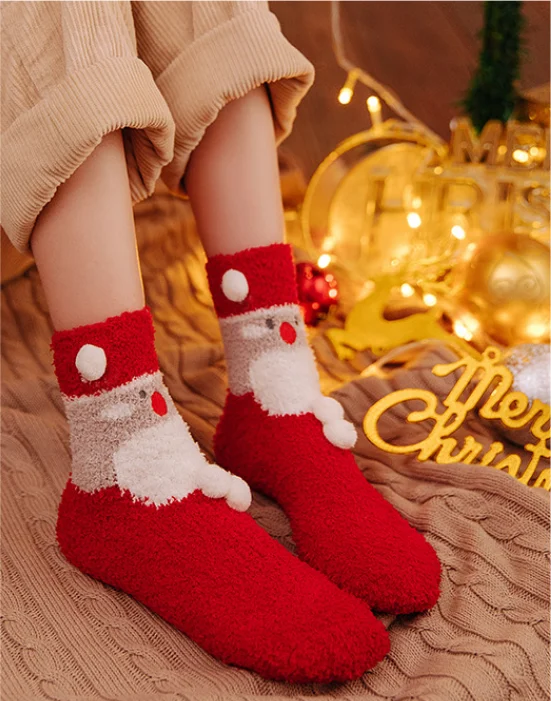 🎄New Year Sale- 50% OFF🎁Christmas Thickened Warm Socks(3PAIRS/SET) -BUY 2 SETS GET 10% OFF FREE SHIPPING