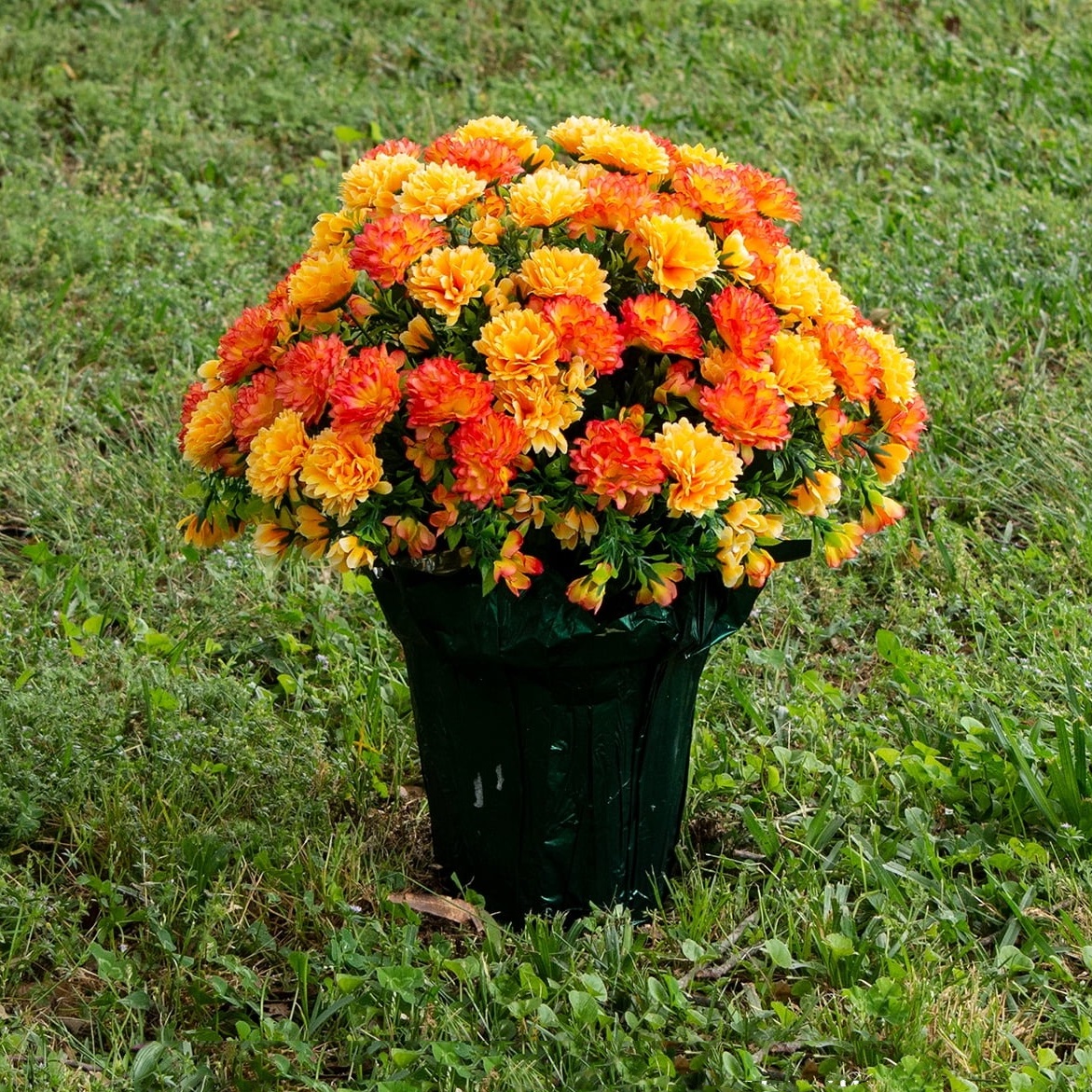 🏆Flash Sale⚡Artificial Flowers Sunset Garden Mums Bouquet Decoration - UV resistant, Waterproof, Windproof