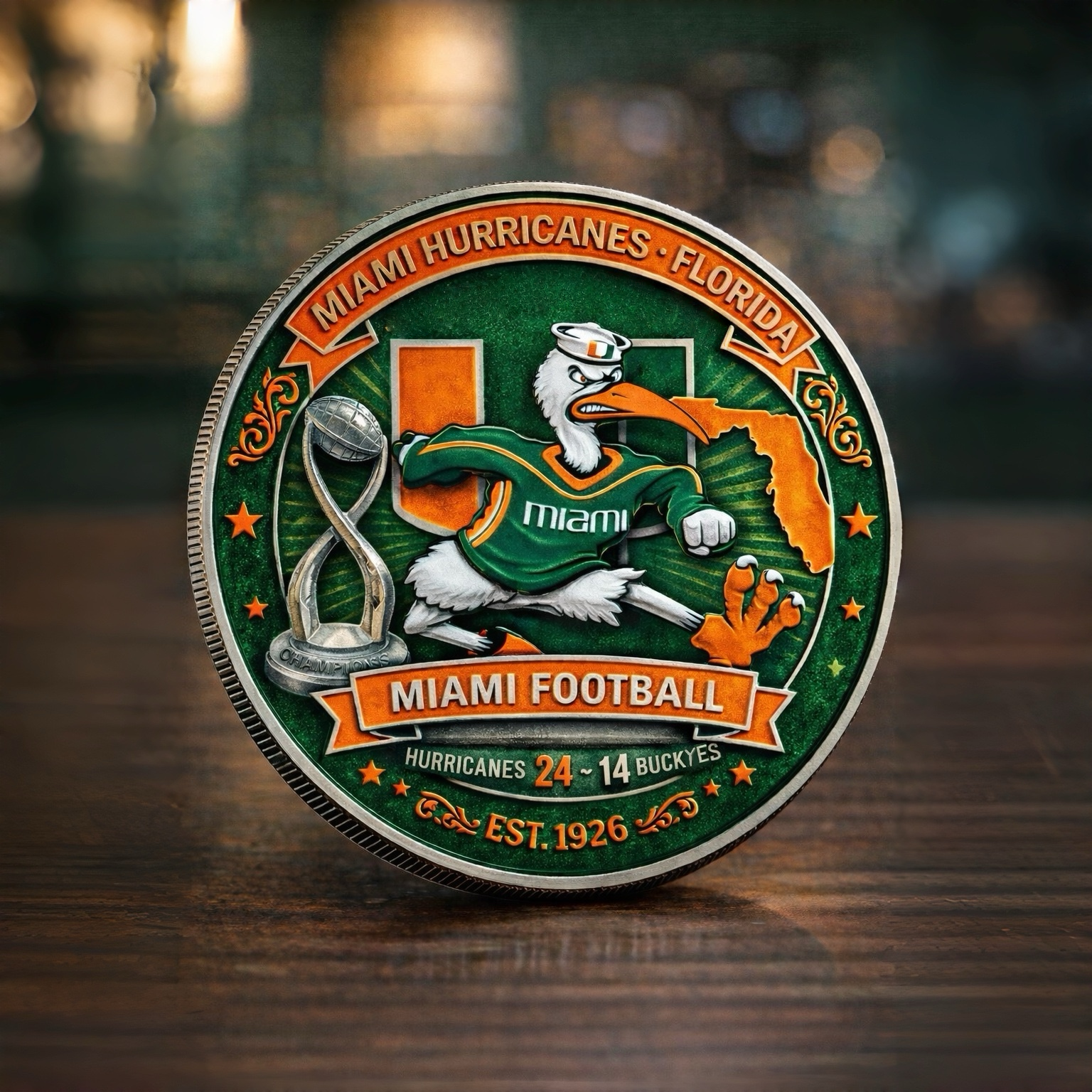 Miami Hurricanes 2025 Cotton Bowl Champions Coin