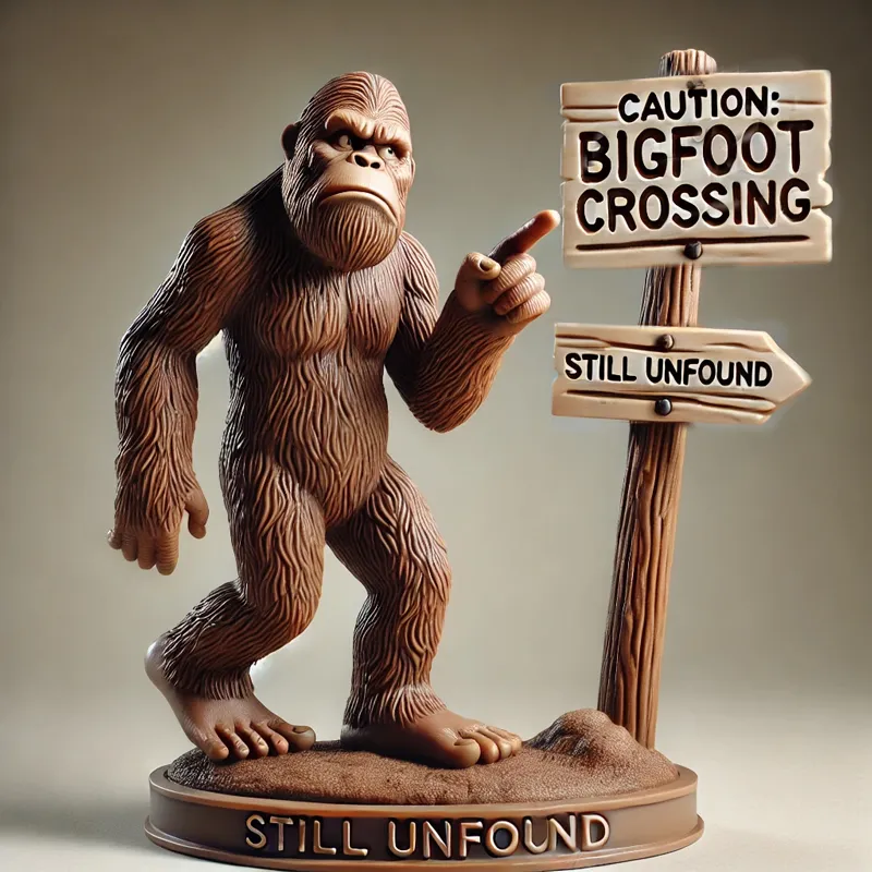 Funny Middle Finger Bigfoot Sculpture