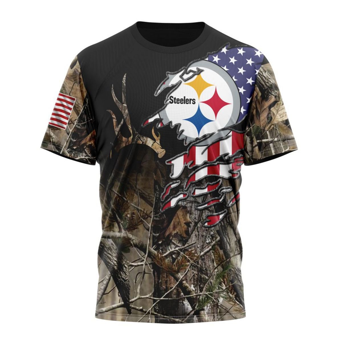 PITTSBURGH STEELERS 3D HOODIE CAMO REALTREE HUNTING