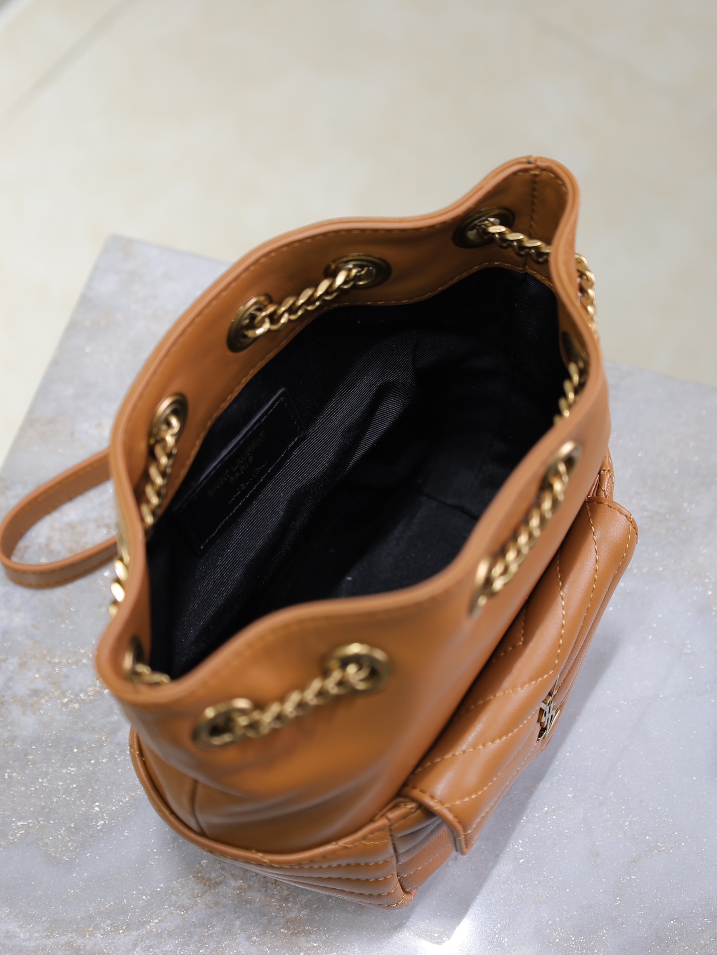 Yves Saint Laurent JOE V Quilted Mini Bucket Bag 631052