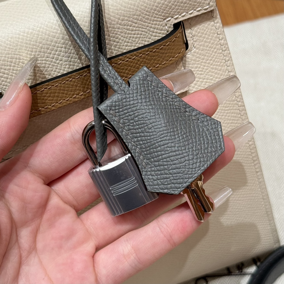 Hermes Kelly 10Craie0Mchai0LGris Mayer Handbag (Handmade Custom)