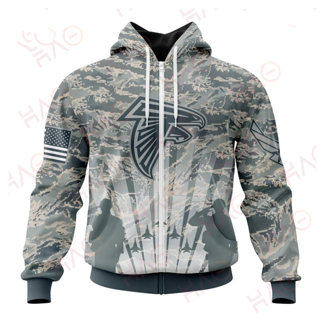 ATLANTA FALCONS 3D HOODIE US AIR FORCE