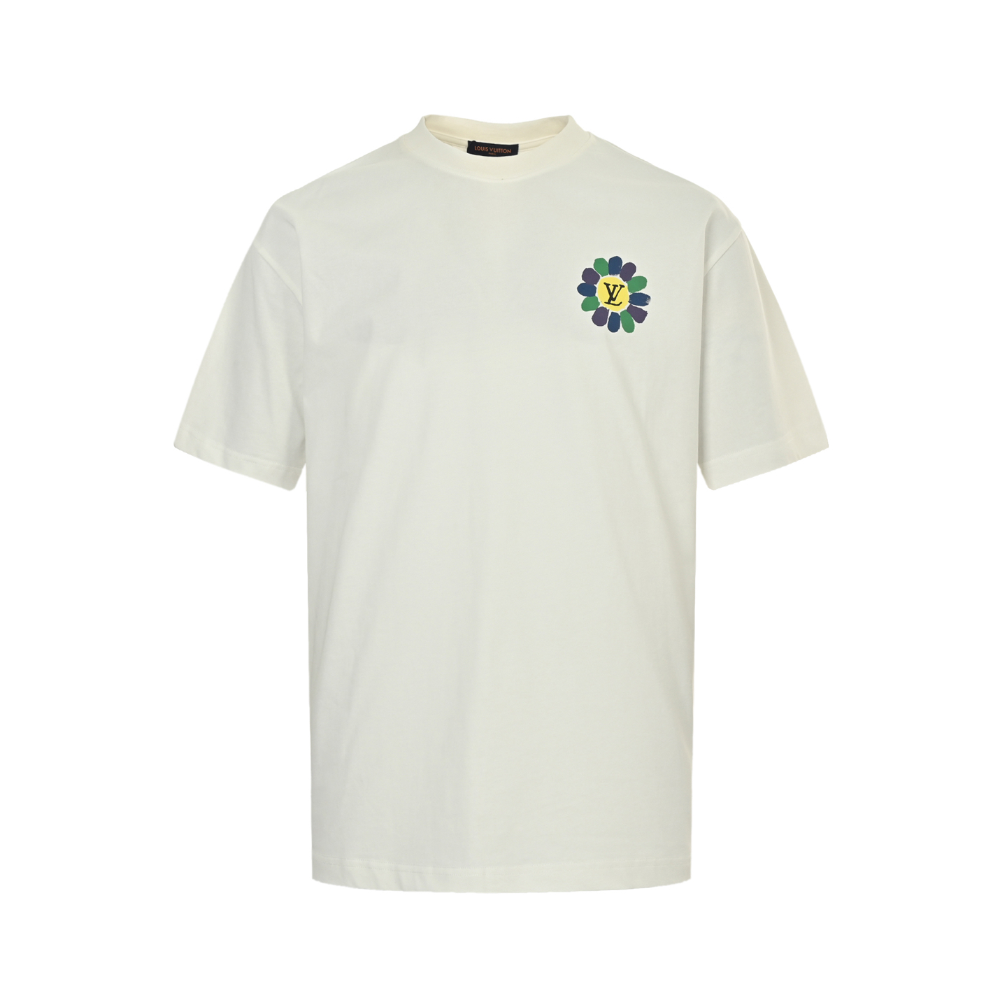 Louis Vuitton 25ss sunflower graffiti logo short-sleeved shirt
