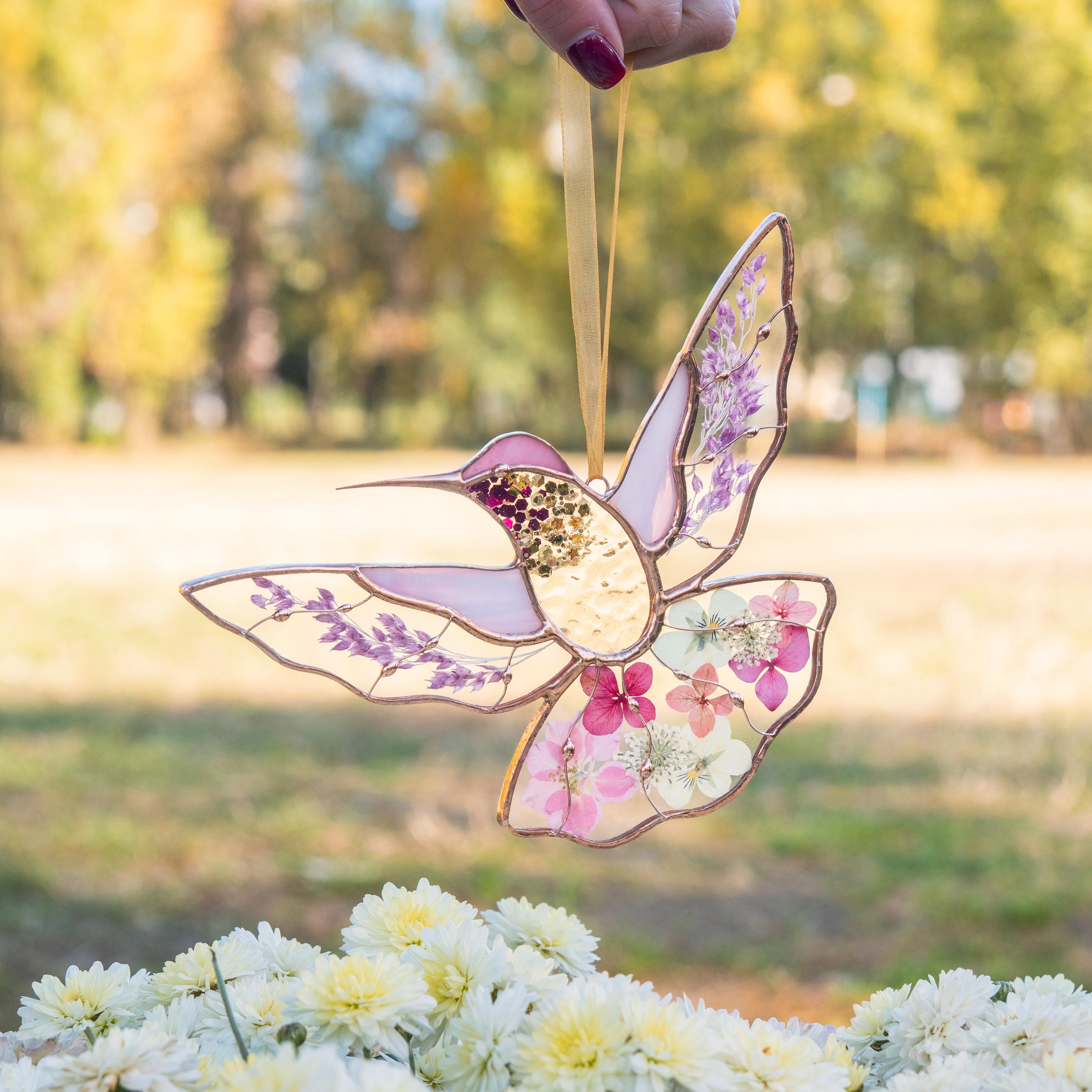 Hummingbird Stained Glass Window Hangings - Mothers Day Gift