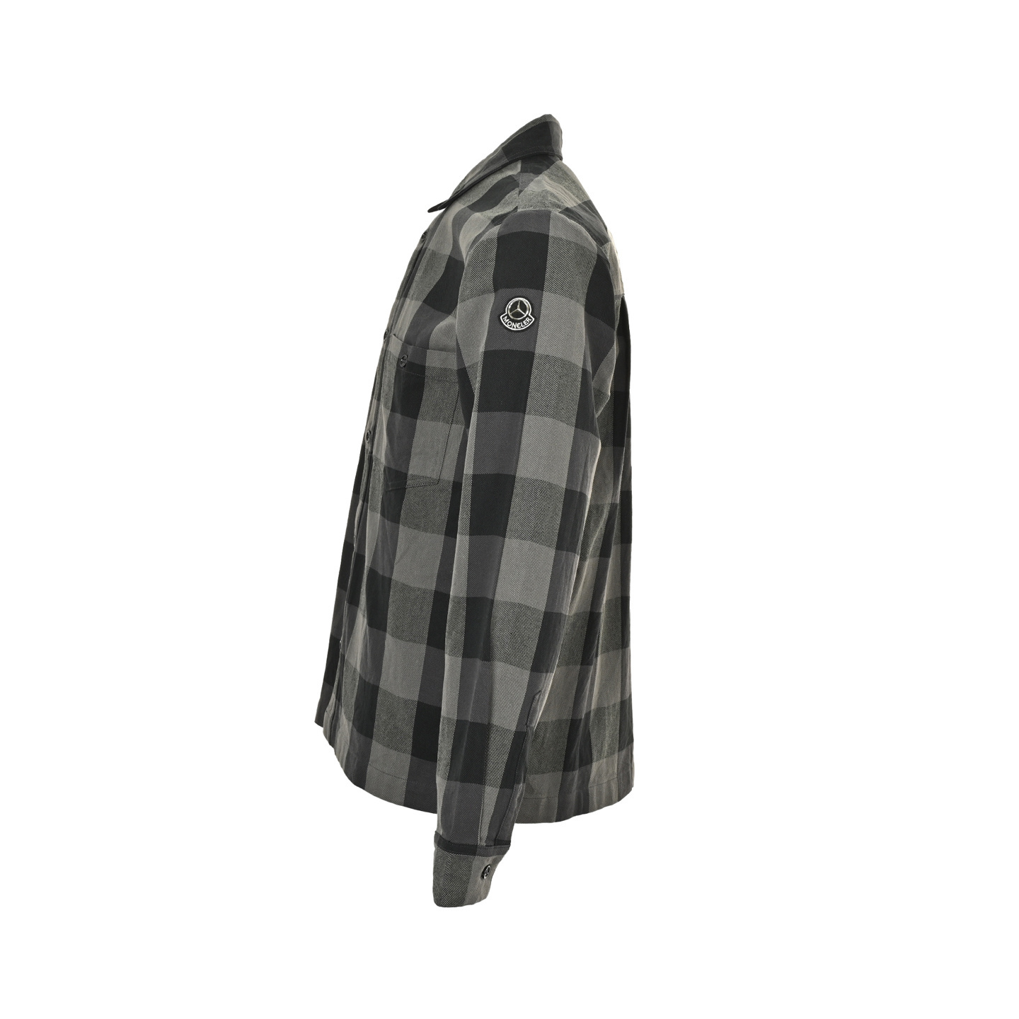 Moncler 25Fw Mercedes-Benz co-branded plaid shirt