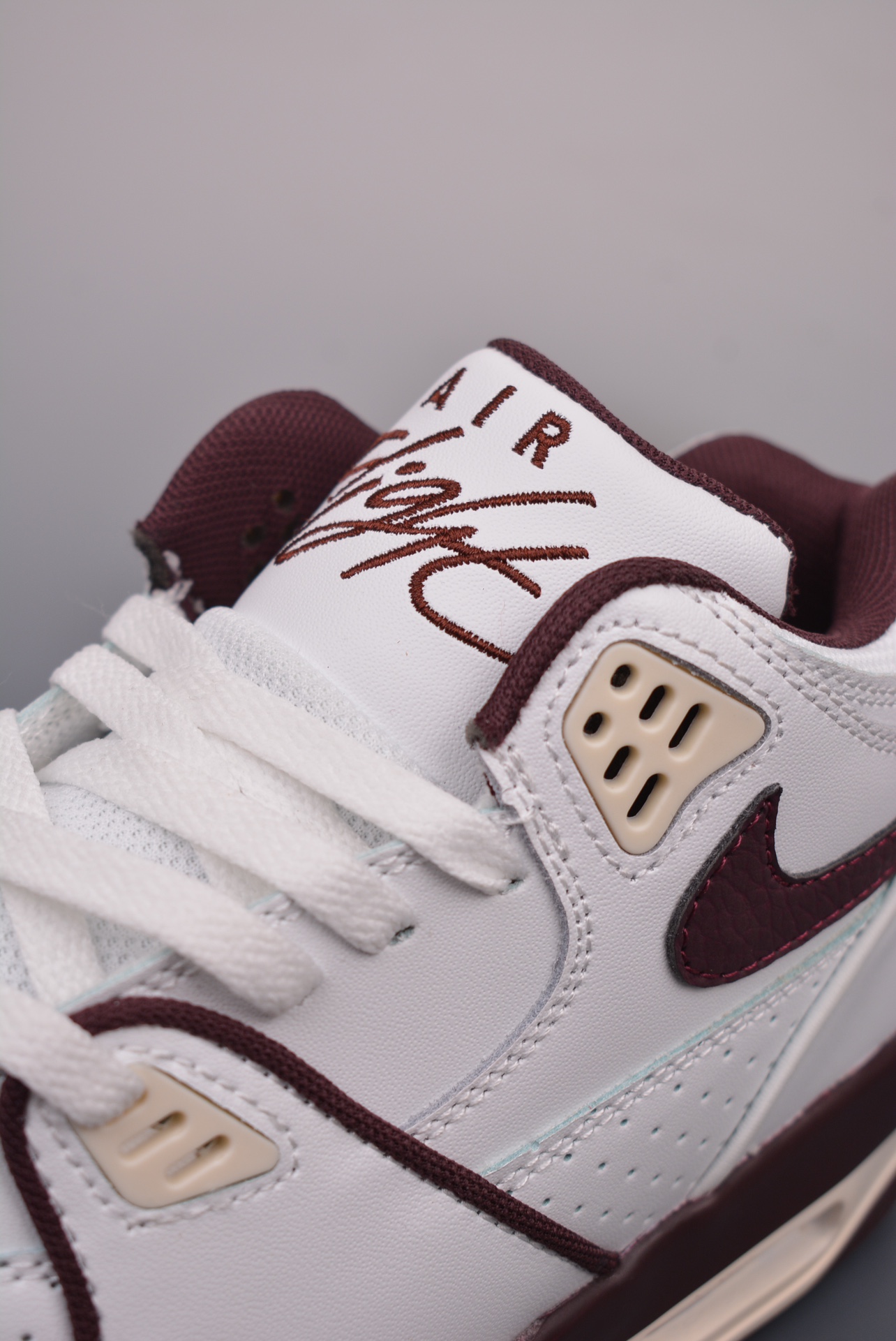 Nike Air Flight 89 White Burgundy Crush FQ8256-001
