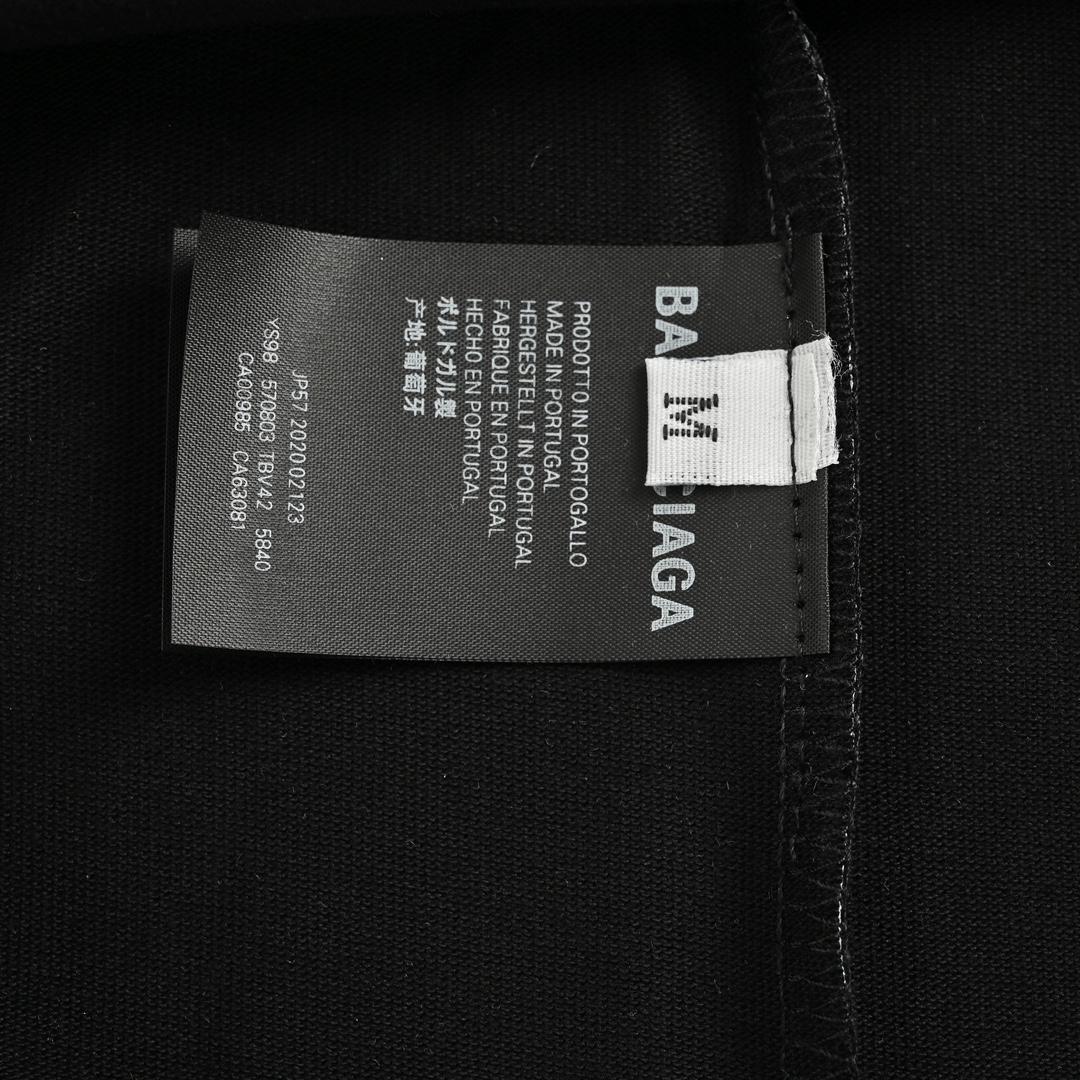 Balenciaga 24ss ink tassel print short sleeve
