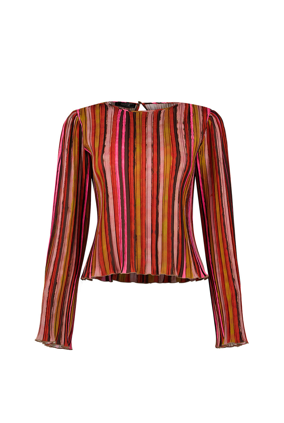 Blusa plisada de manga amplia