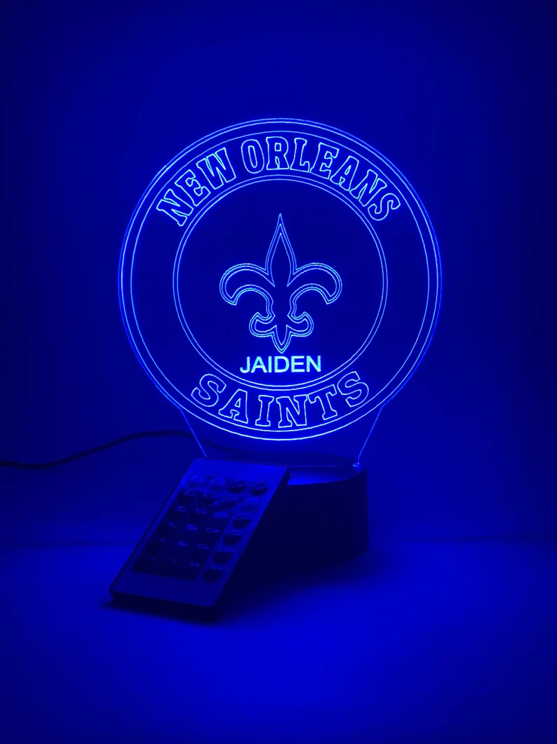 NEW ORLEANS SAINTS 3D LAMP PERSONALIZED