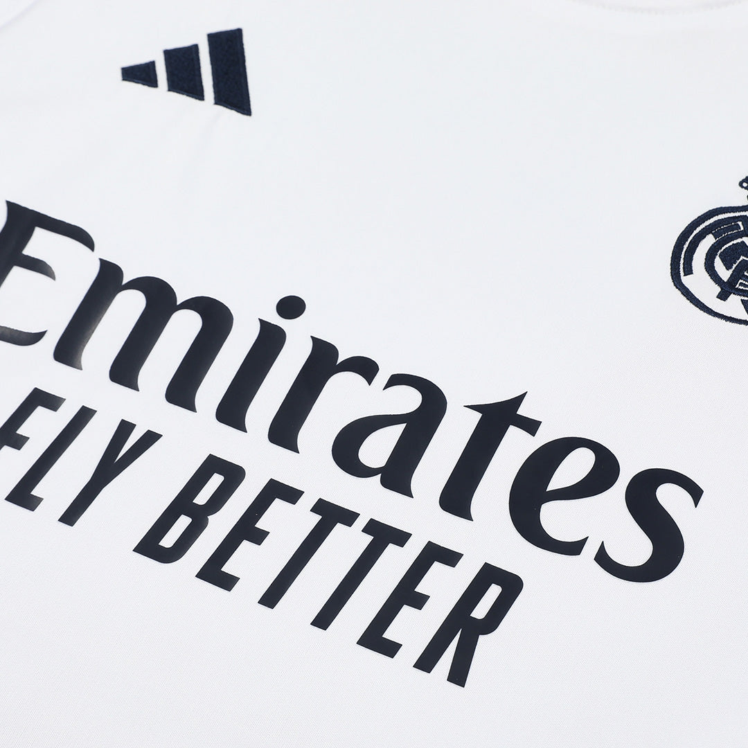 Real Madrid pre-match football jersey vest kit (shirt+shorts) 2024/25