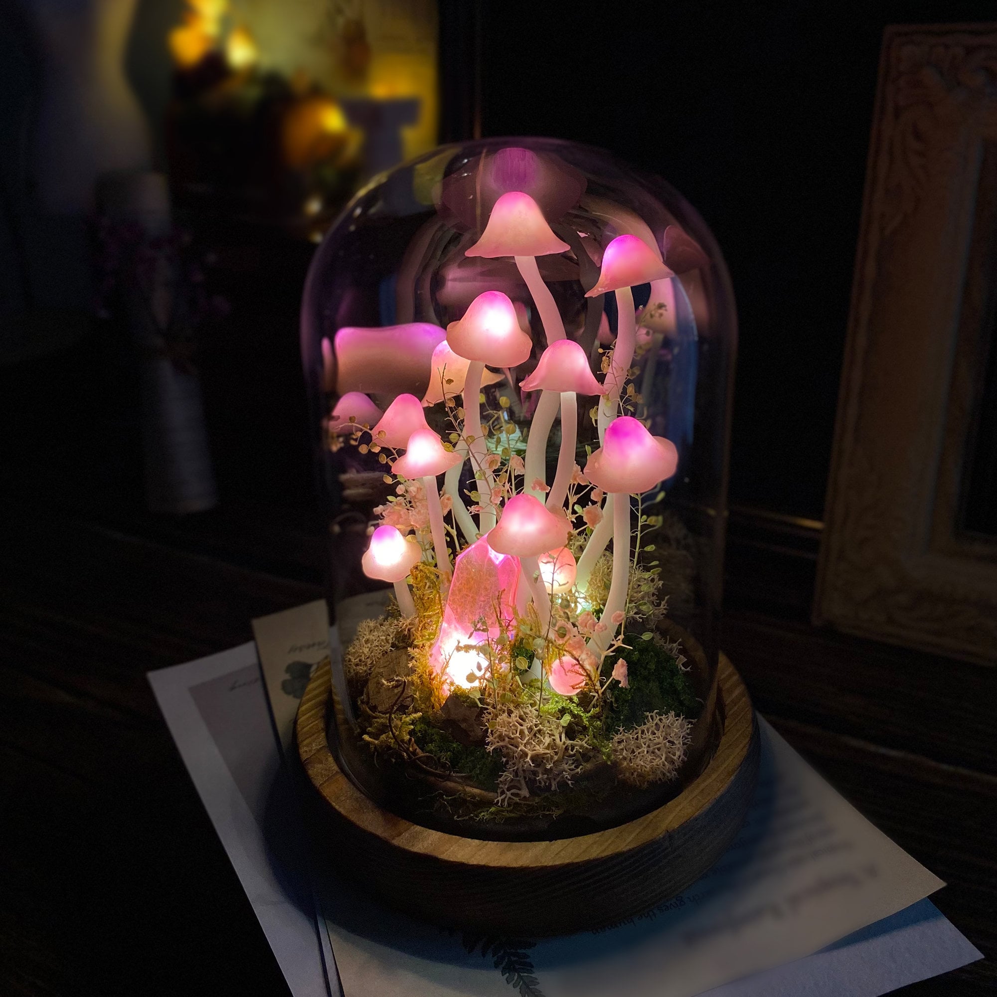🔥HOT SALE 50% OFF🔥Handmade Enchanted Mushroom Forest Night Light