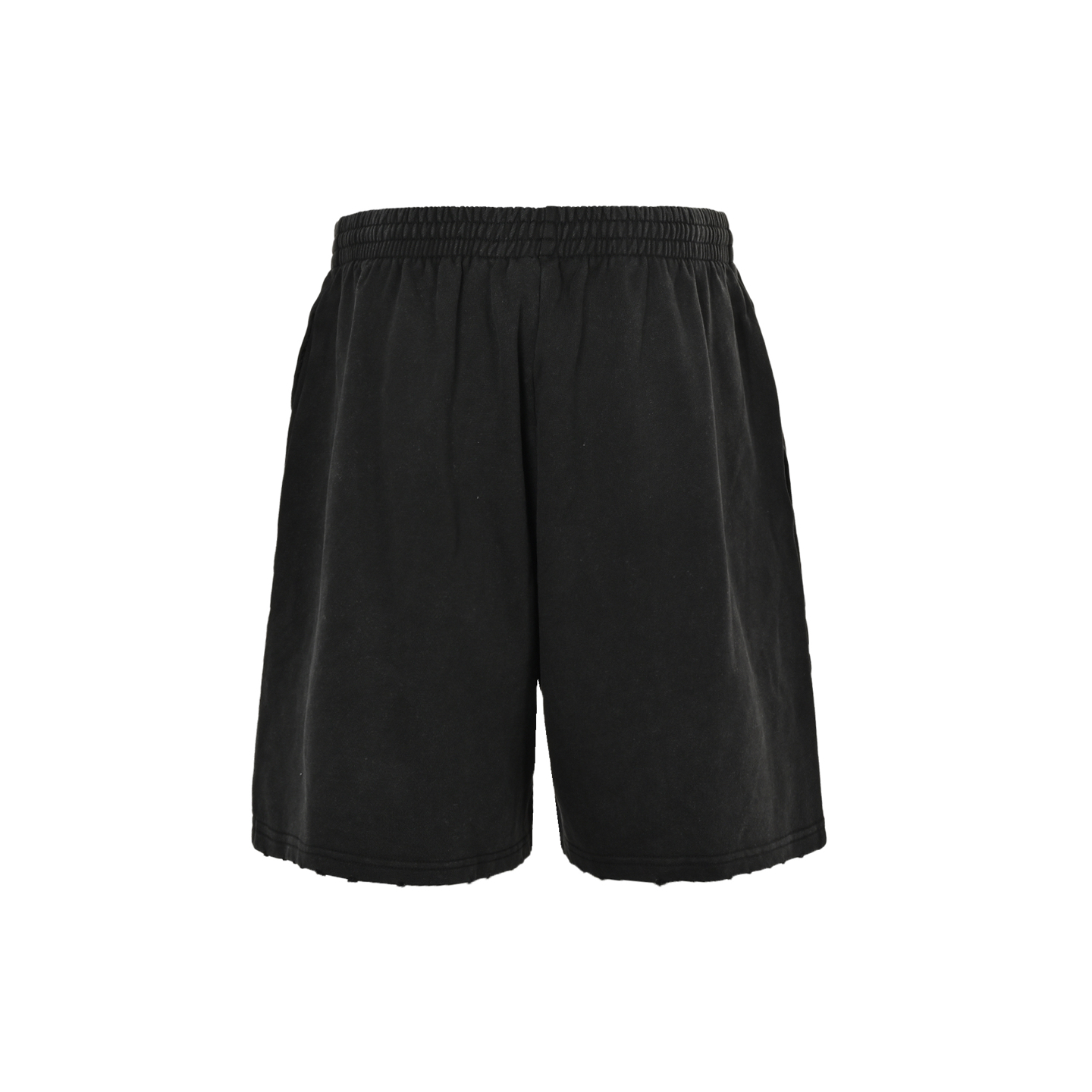 Balenciaga 25ss wheat ear double B red label embroidered washed shorts