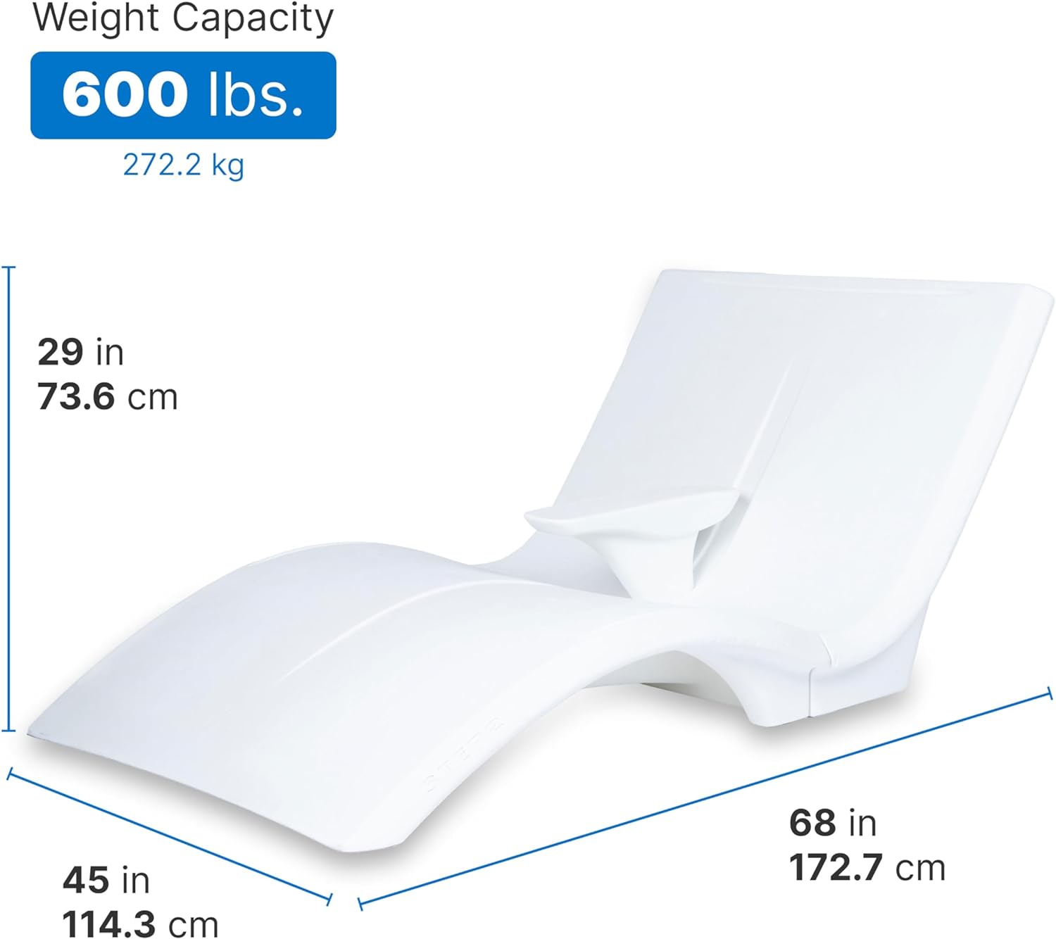 Step2 Vero Pool Lounger Loveseat Fade-Resistant Waterproof Patio Furniture