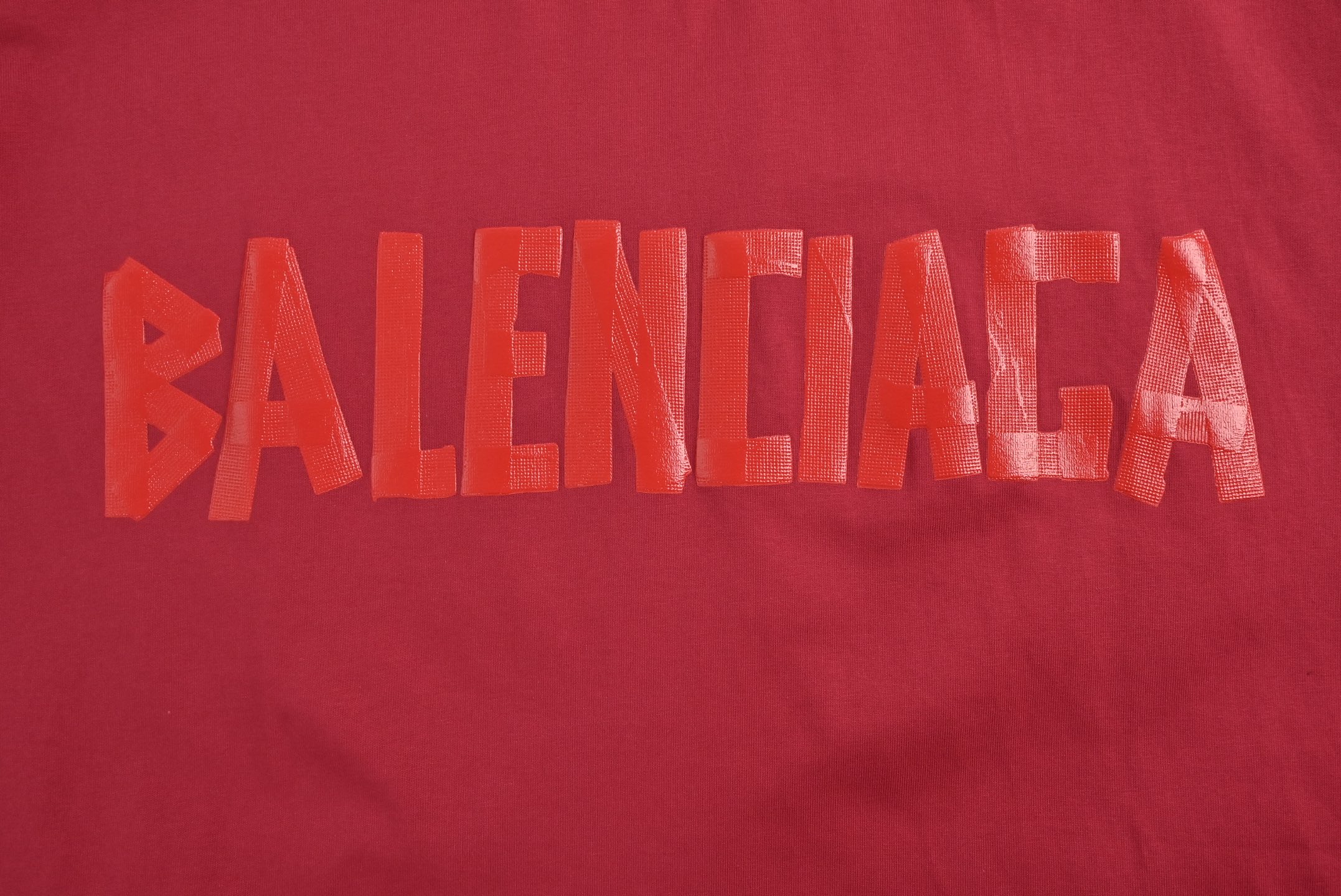 Balenciaga Masking Tape Printed Short Sleeve