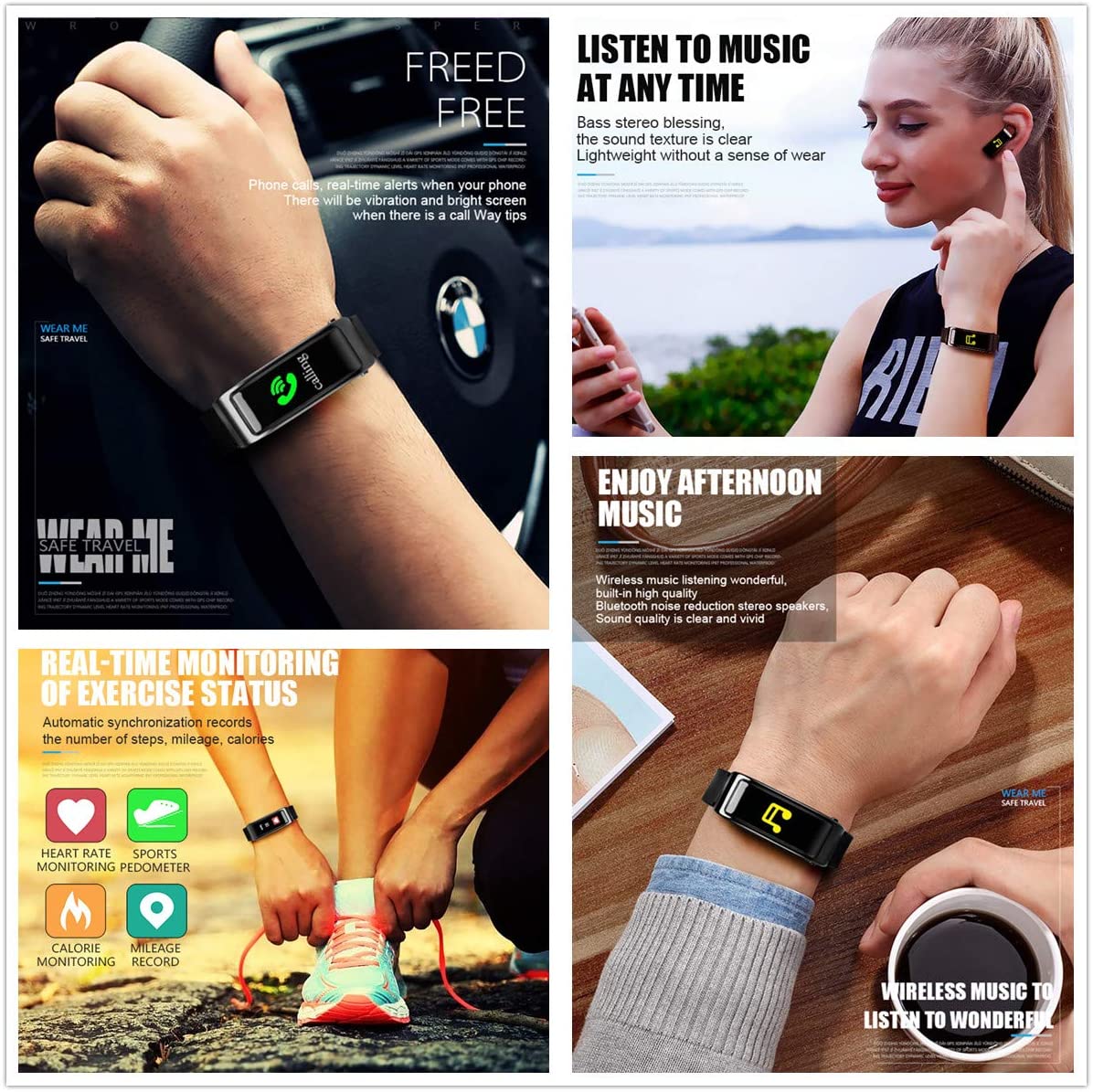 2-in-1 smart watch With Bluetooth Earphones