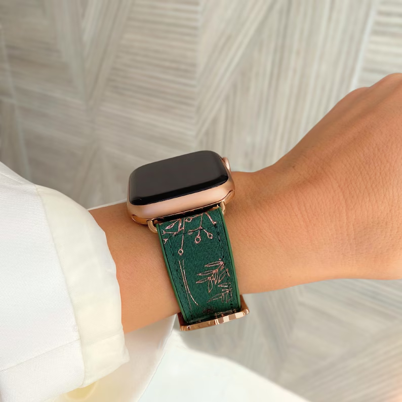 Bamboo leaf apple watch strap