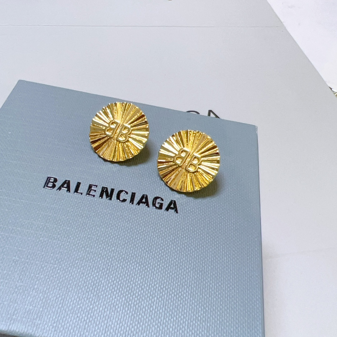 Balenciaga simple floral earrings
