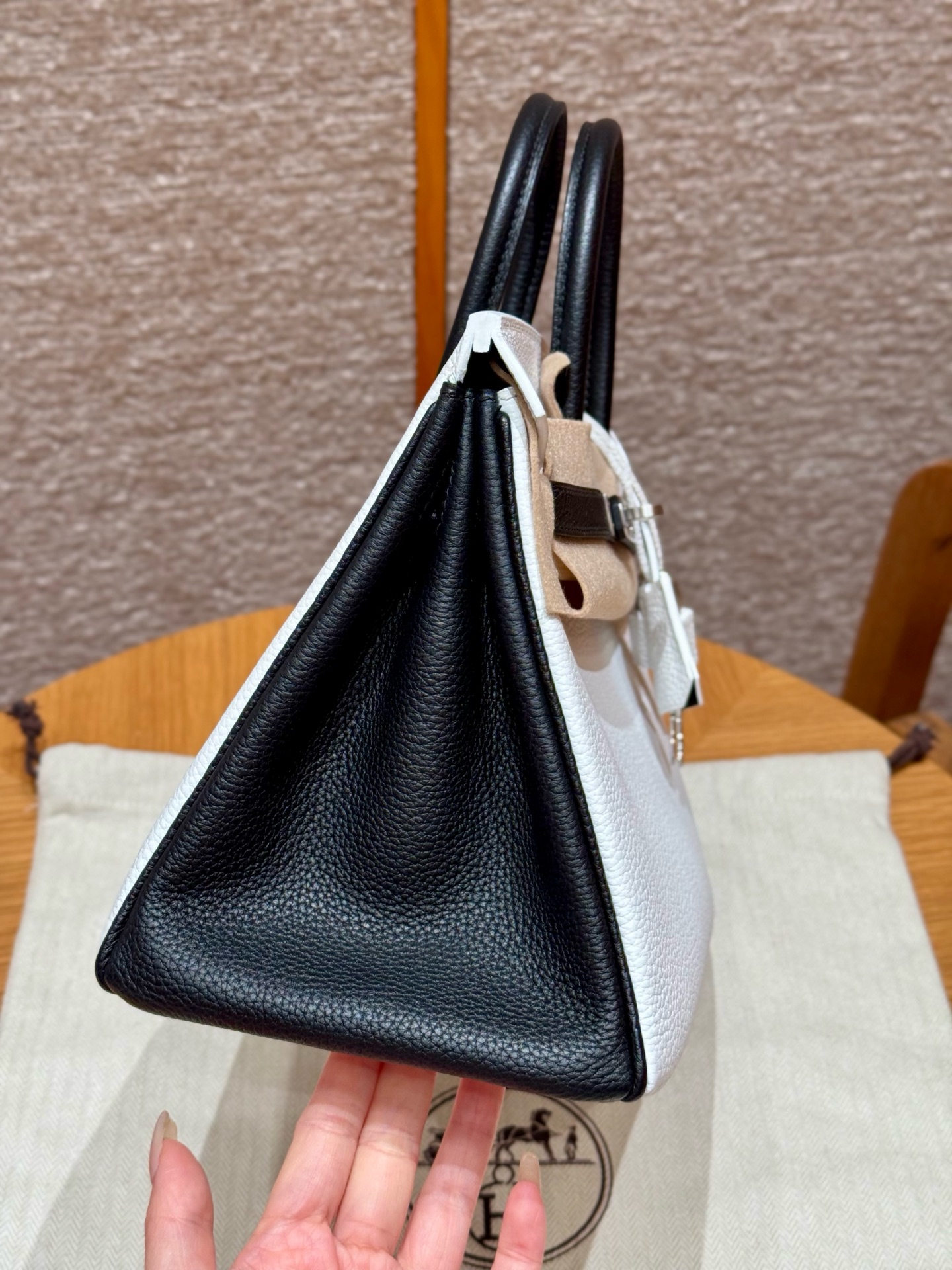 Hermès Birkin 01Blanc89Noir (Handmade to order)