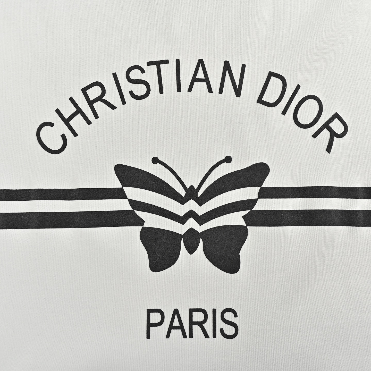 Dior 25ss butterfly print short sleeve