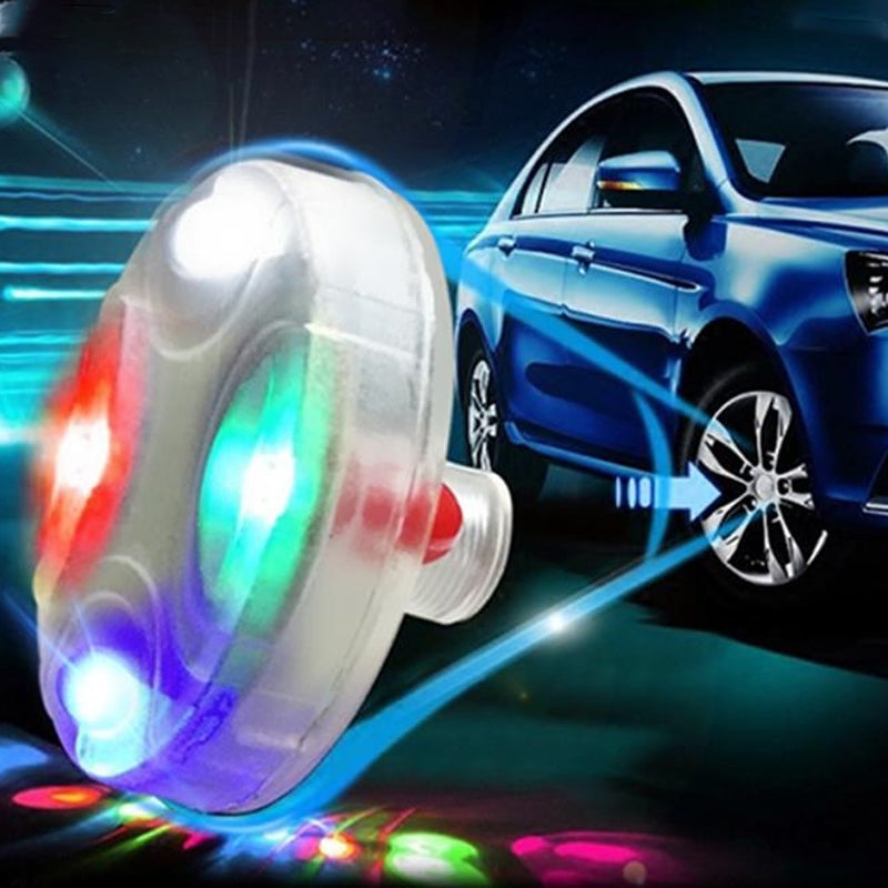 🎄Christmas Special Sale-[SAVE 50% OFF]--(SET OF 4PCS)RGB Glowing Motion Activated Solar Powered Tire Valve Cap Led Wheel Light For Car Bike Motorcycle