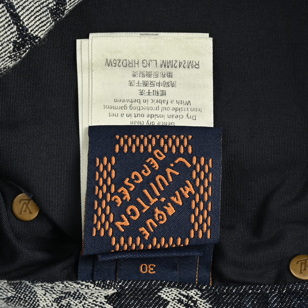 Louis Vuitton 24ss WAVES jacquard denim shorts