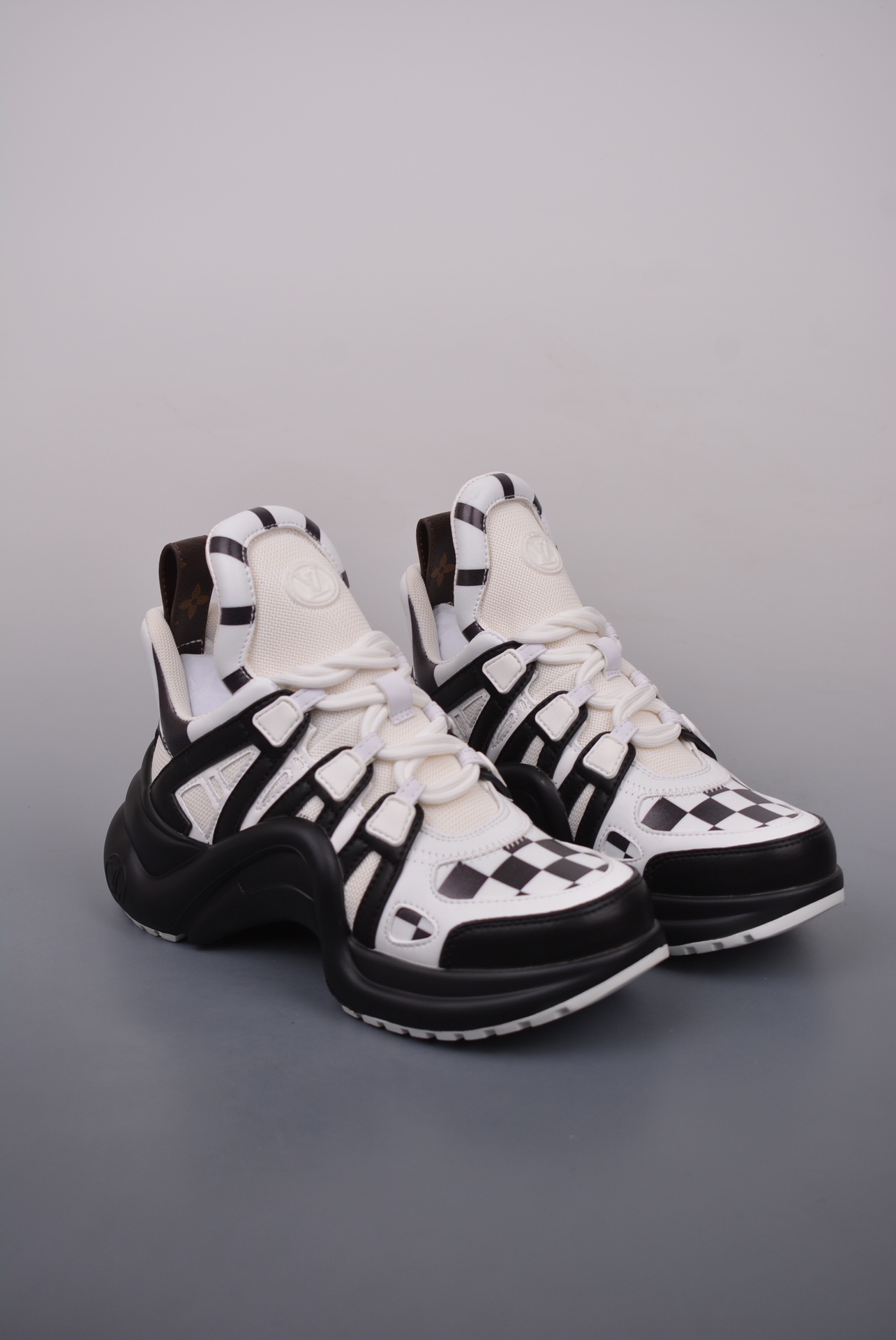 Louis Vuitton Archlight Sneakers Black and White Plaid