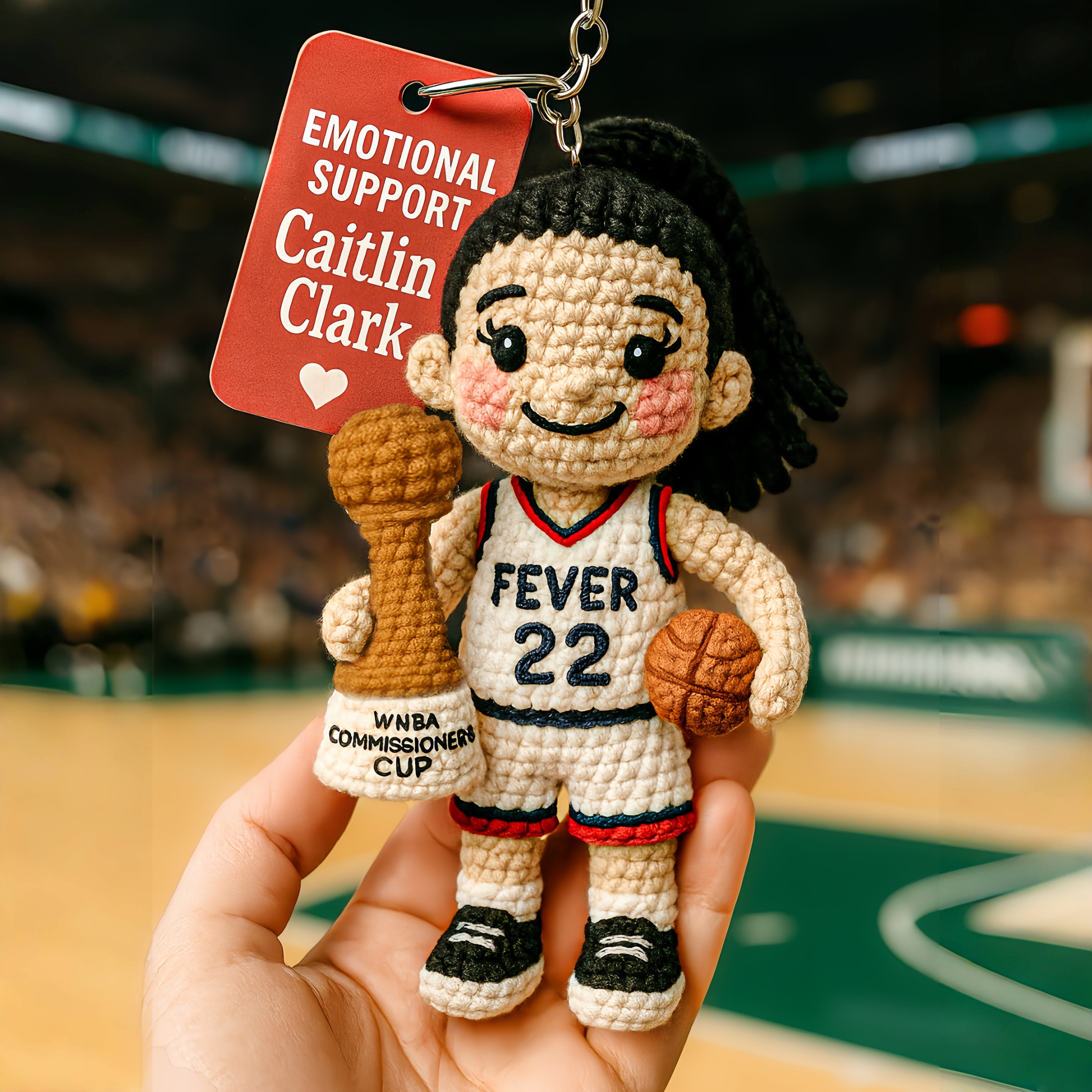 WNBA Commissioner’s Cup Champs Support Crochet Keychain