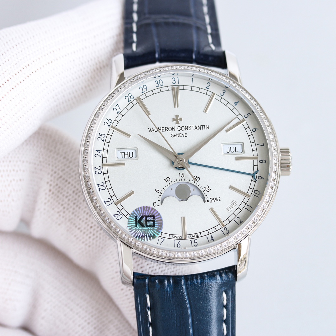 Tradition series complete calendar watch back diamond version 4010TO00R/B344B740B345