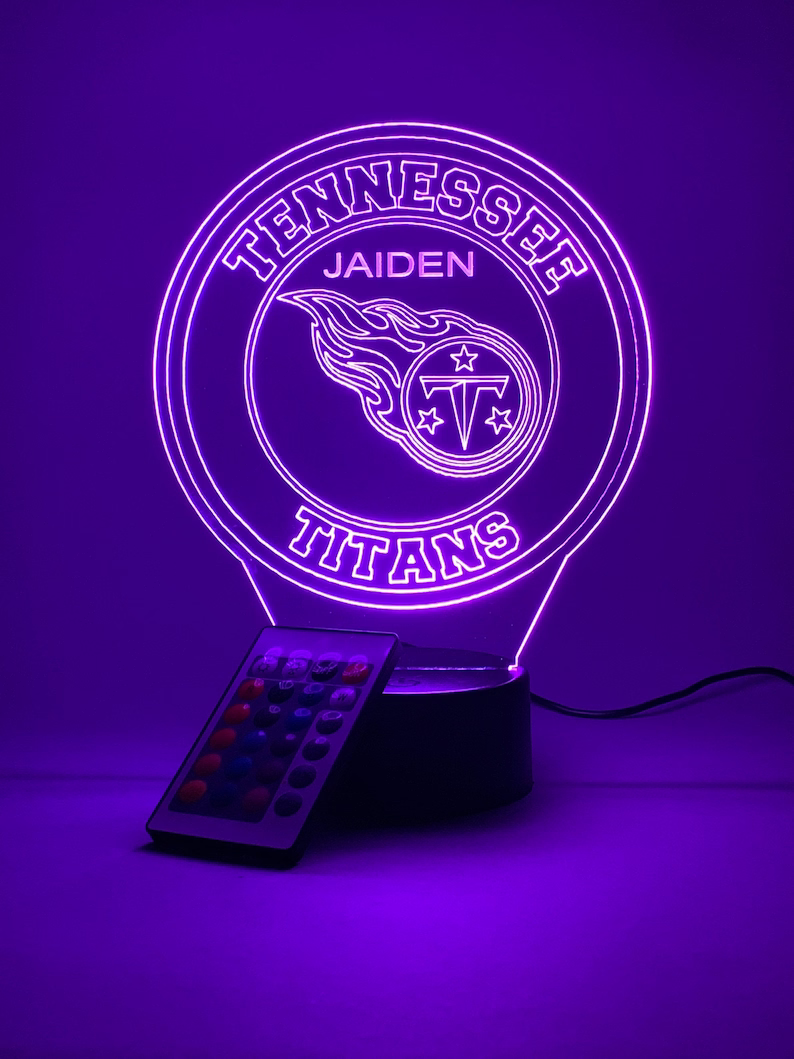 TENNESSEE TITANS 3D LAMP PERSONALIZED