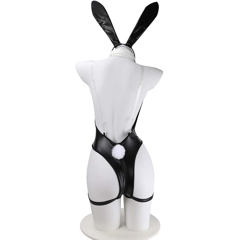 Cosplay Bunny PU Jumpsuit Sexy Lingerie
