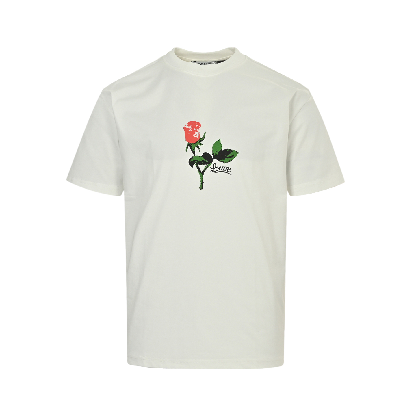 Loewe 25ss rose floral print short sleeve
