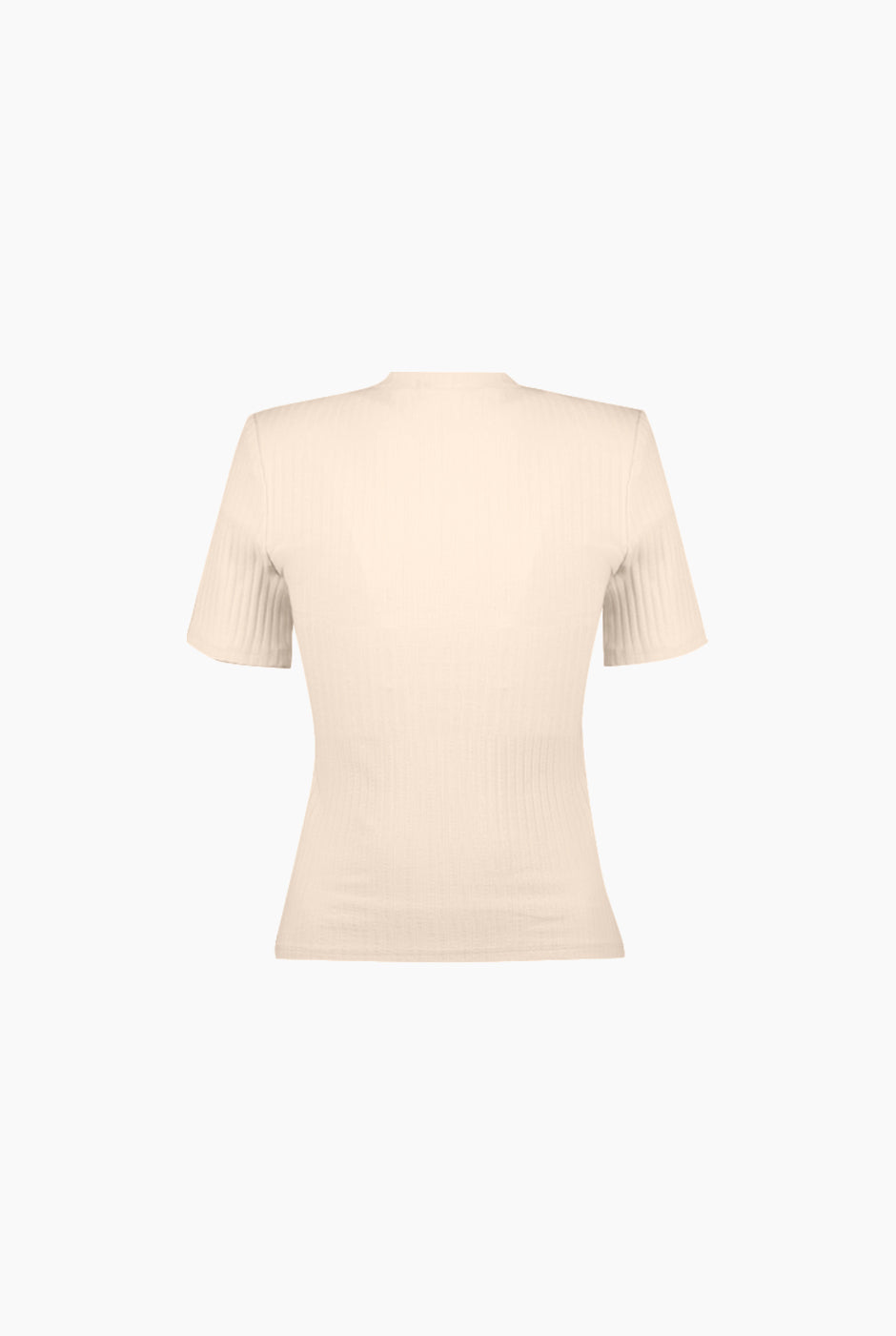Blusa natural cuello redondo