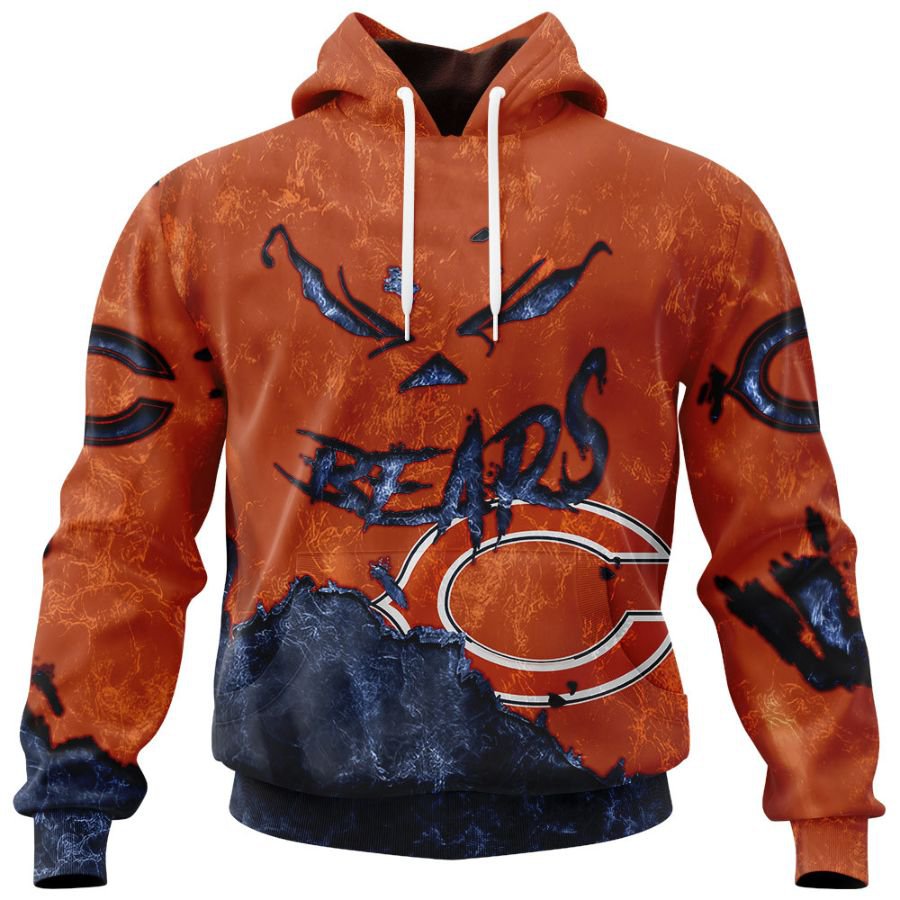 CHICAGO BEARS 3D HOODIE HALLOWEEN001