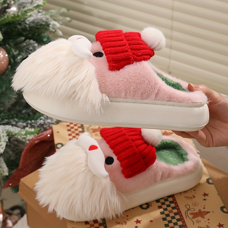 🎄Early Christmas Sale 49% OFF🎄🎅Plush Cartoon Santa Claus Slippers