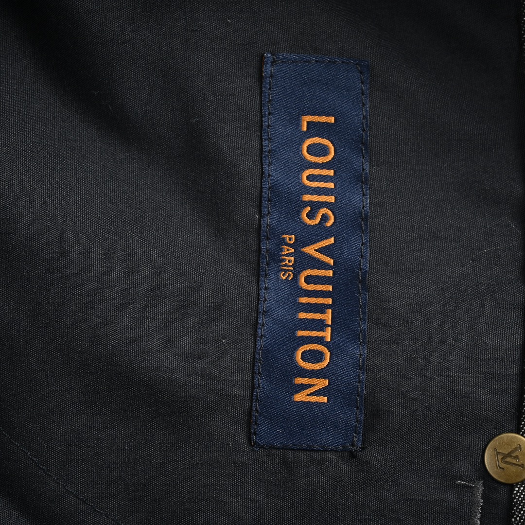 Louis Vuitton 24Fw gold thread embroidered monogram suit jeans