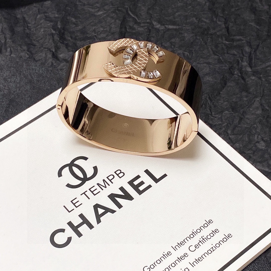 Chanel wide micro diamond bracelet