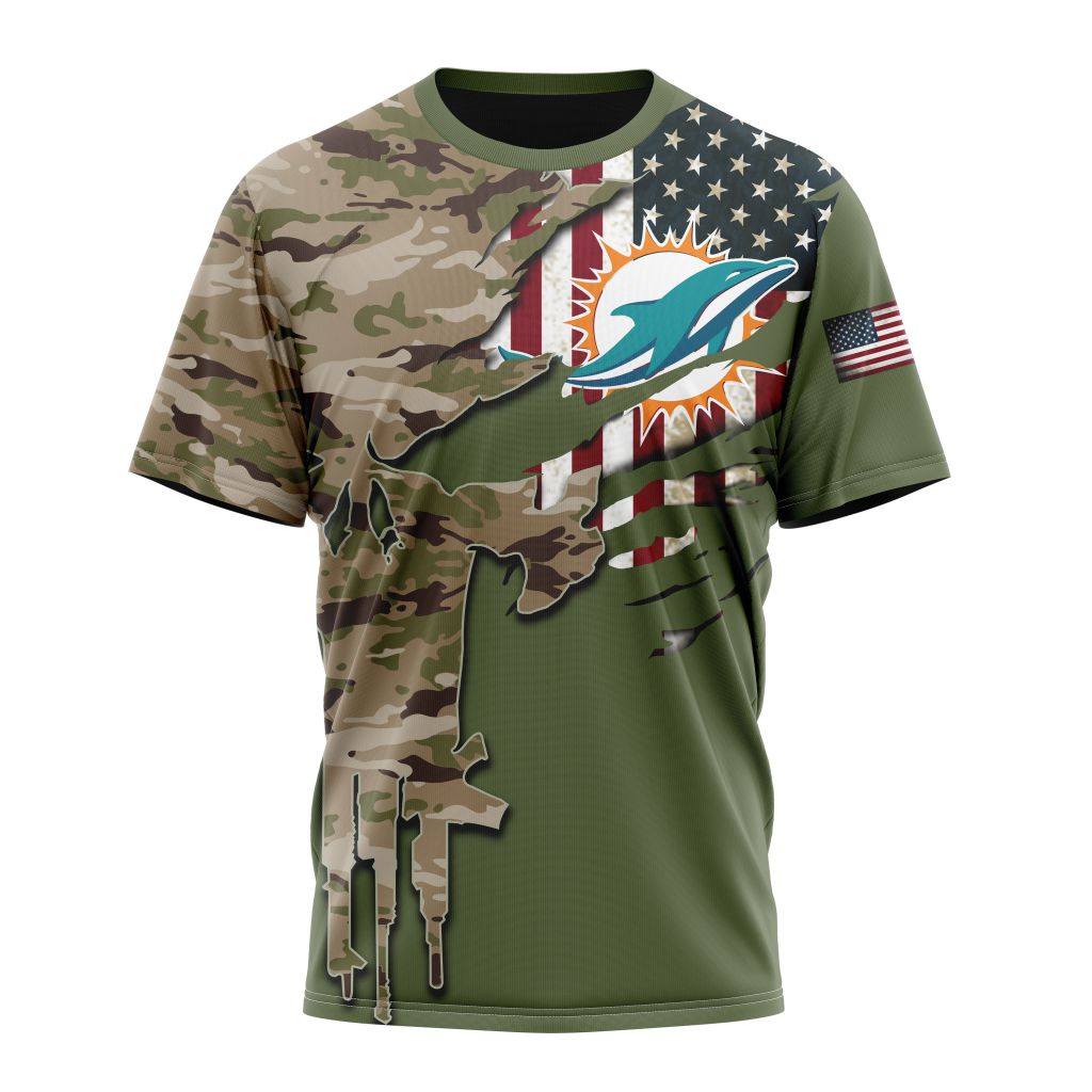 MIAMI DOLPHINS 3D HOODIE VETERANS DAY