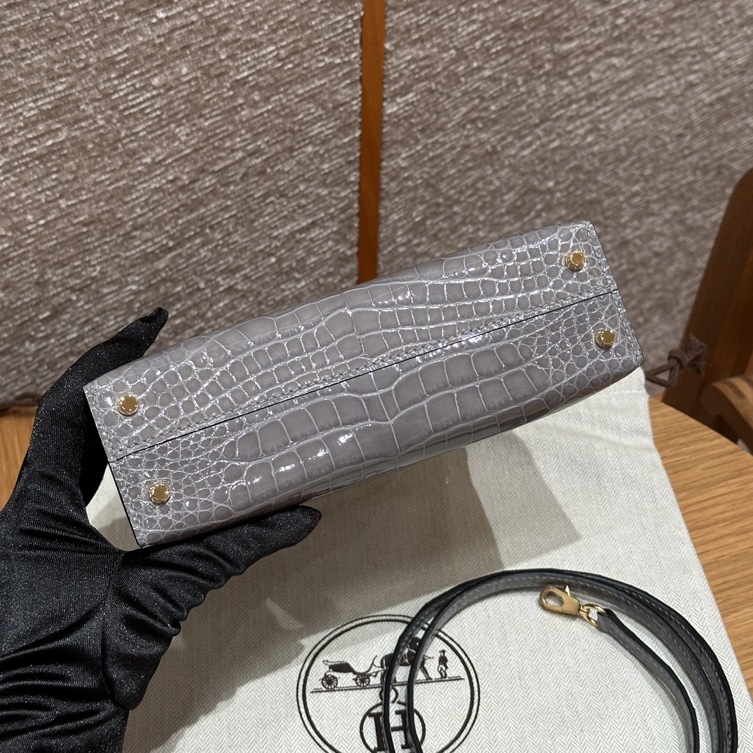 Hermes mini kelly 2 0VGris Ciment handbag (handmade to order)