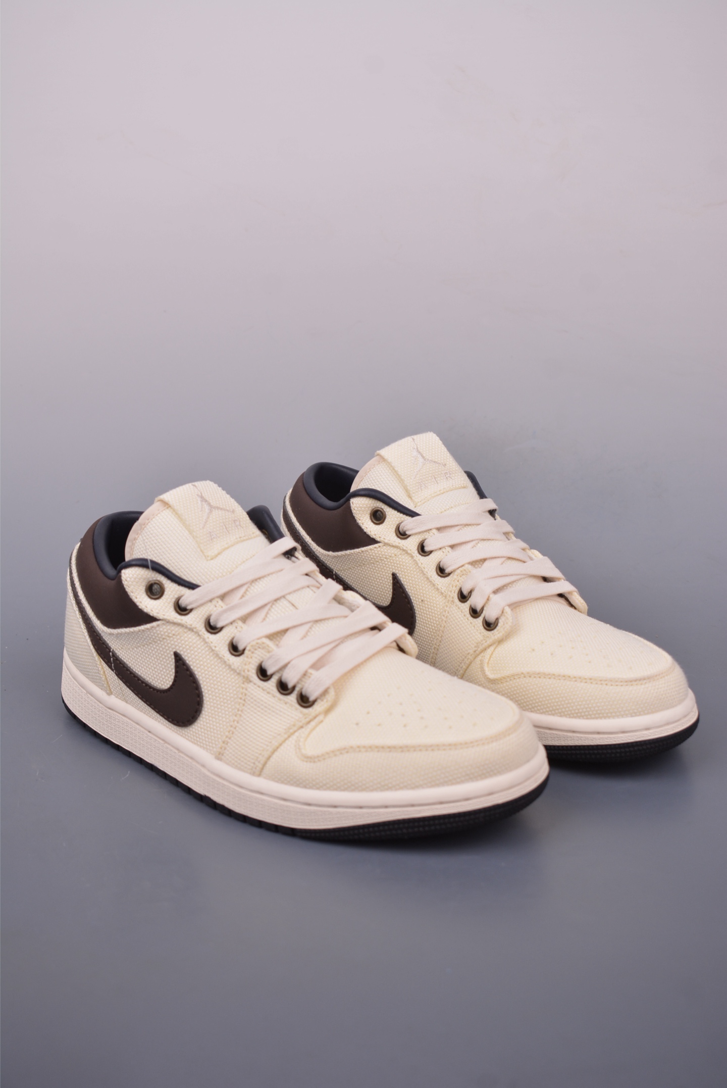 Nike Air Jordan 1 Low AJ1 Basketball Shoes Canvas Beige Brown IB8058-110
