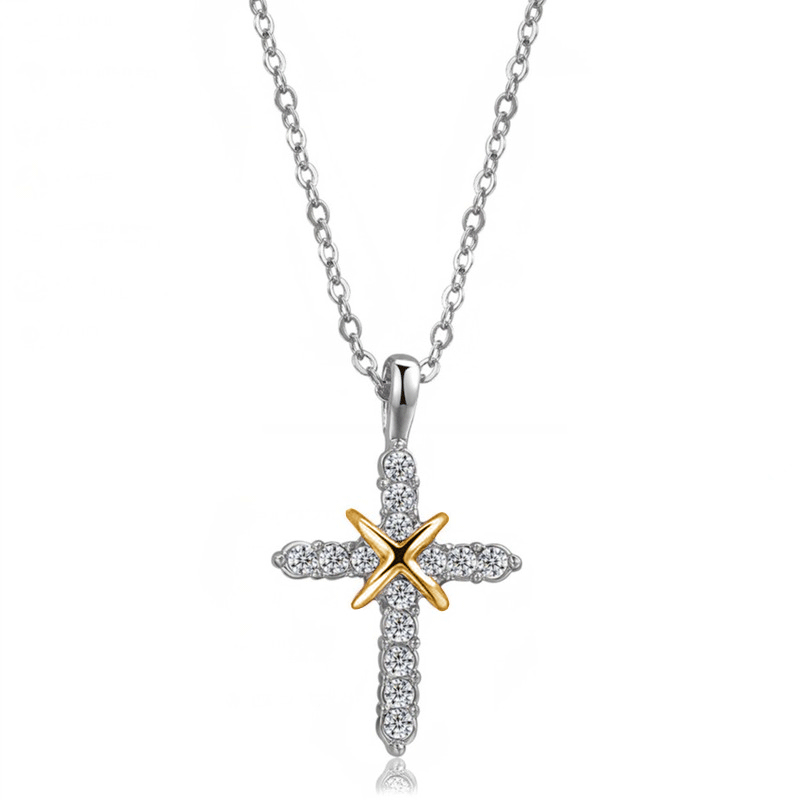 (🔥Early Christmas Sale- SAVE 48% OFF) Women 18K Gold Plated Dainty Cross Necklace--BUY 3 GET 2 FREE & FREE SHIPPING