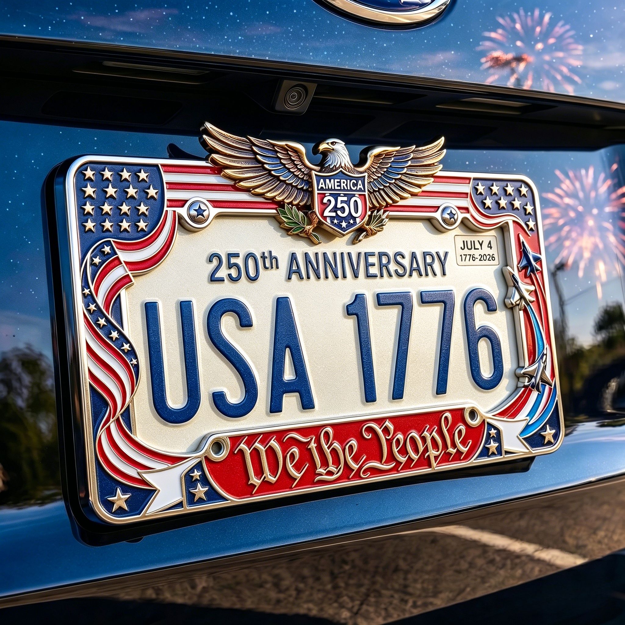 USA 250th Anniversary License Plate Frame