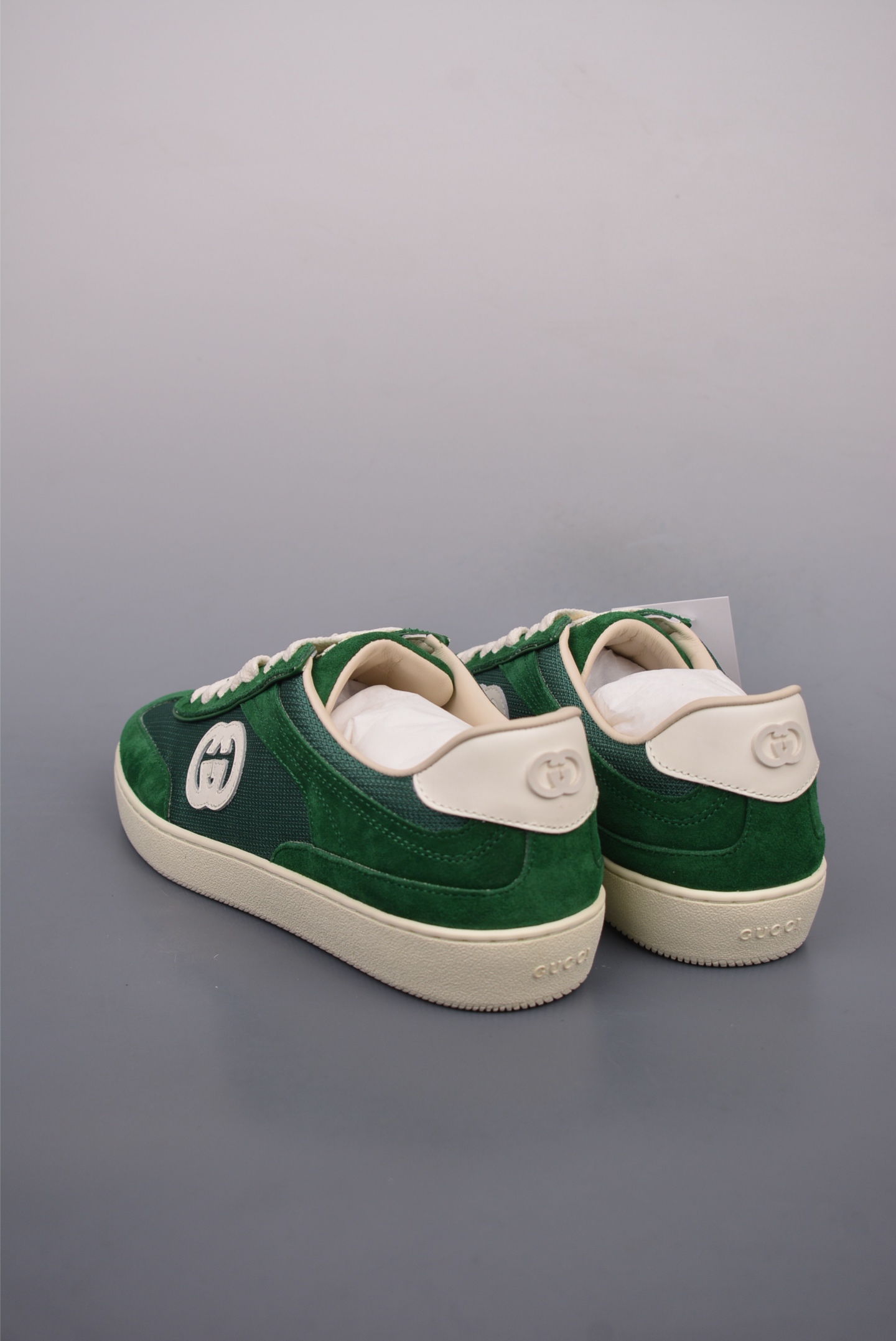 Gucci Interlocking G Suede Sneaker G74 Green White