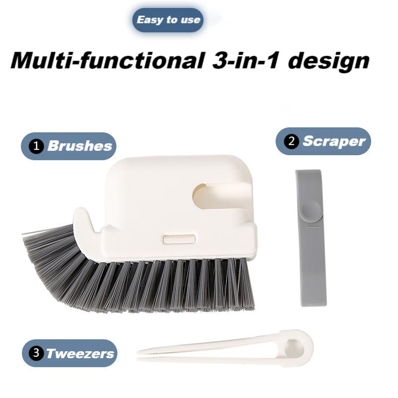 🔥LAST DAY 49% OFF🔥3 In 1 Hard-Bristled Crevice Cleaning Brush-BUY 3 GET 2 FREE & FREE SHIPPING