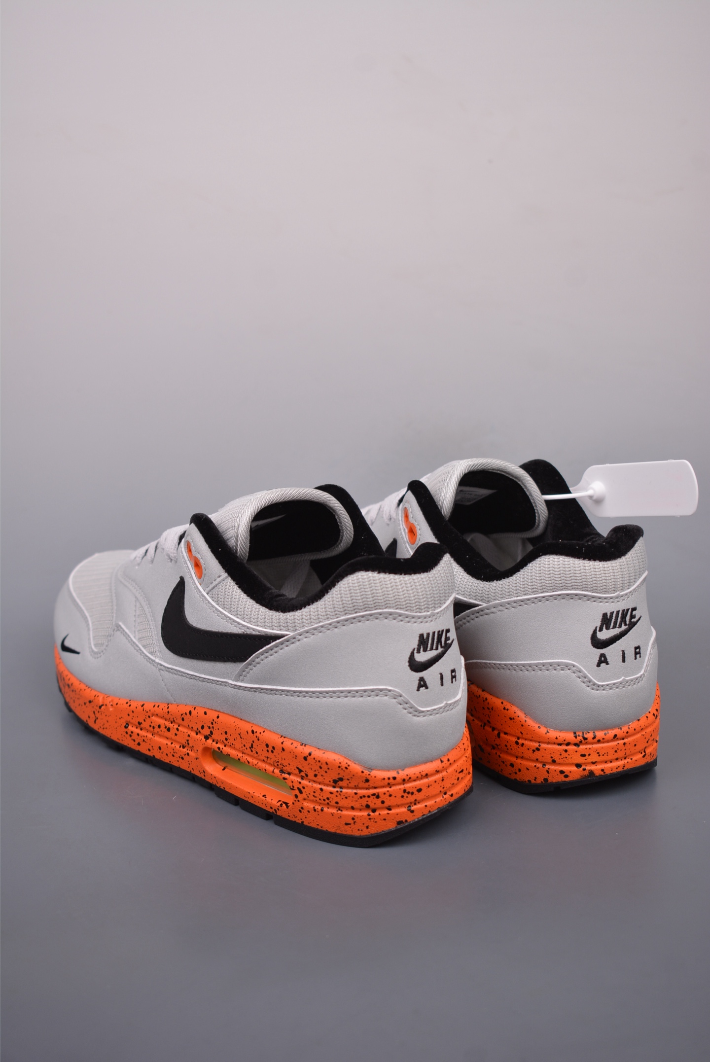 Nike Air Max 1'87 series gray, black, orange and stone patternv FD2638-005